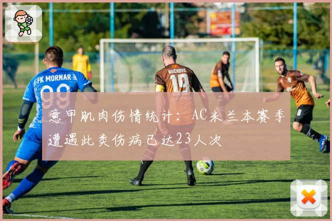 意甲肌肉伤情统计：AC米兰本赛季遭遇此类伤病已达23人次